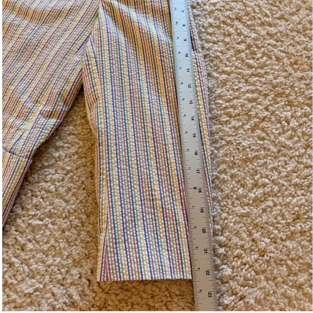 Maus & Hoffman Mens 44R Seersucker Stripe Sport Coat Blazer Multi-Color USA Made
